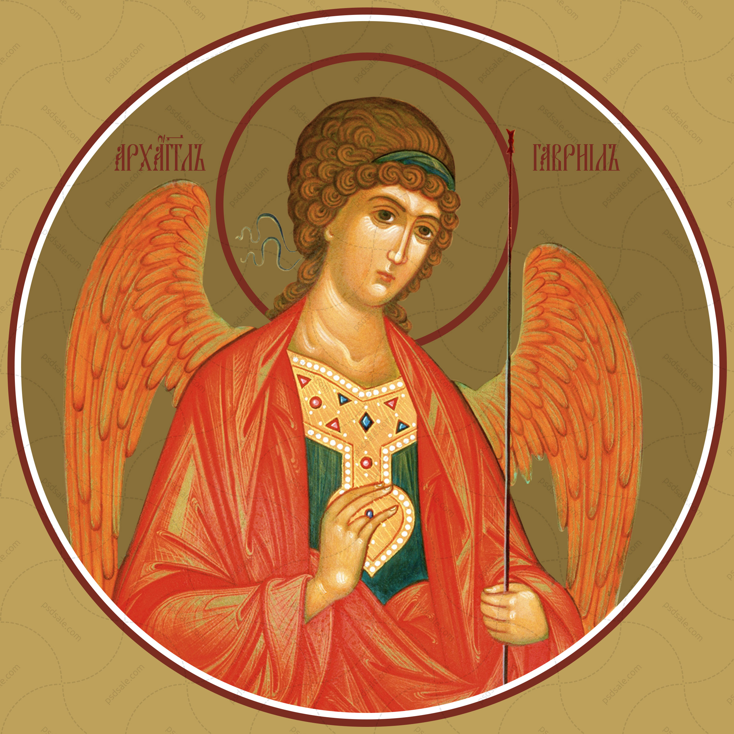 Annunciation, Arch. Gabriel (for iconostasis)
