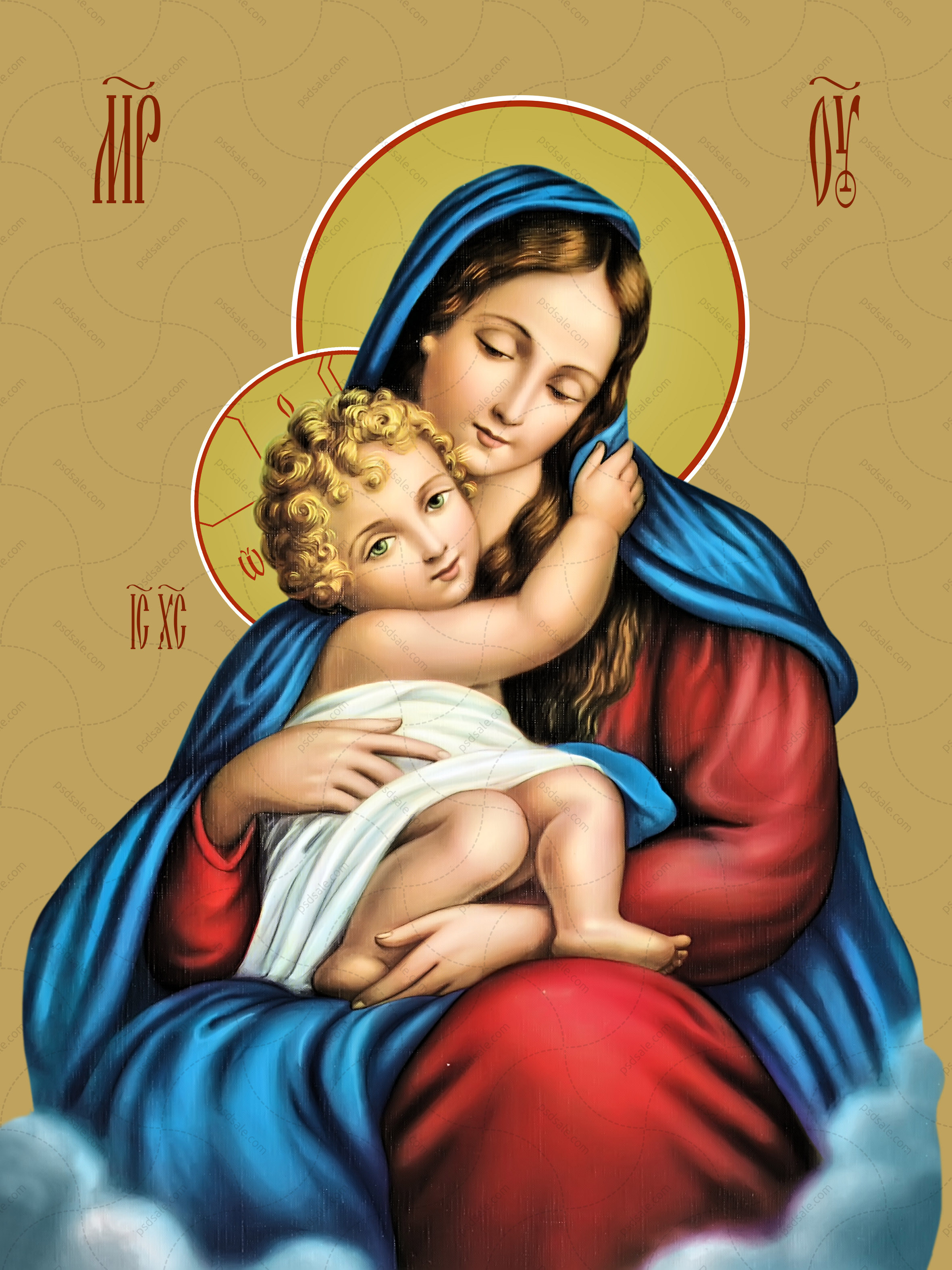 Buy The Image Of Icon Blessed Virgin Mary And Child