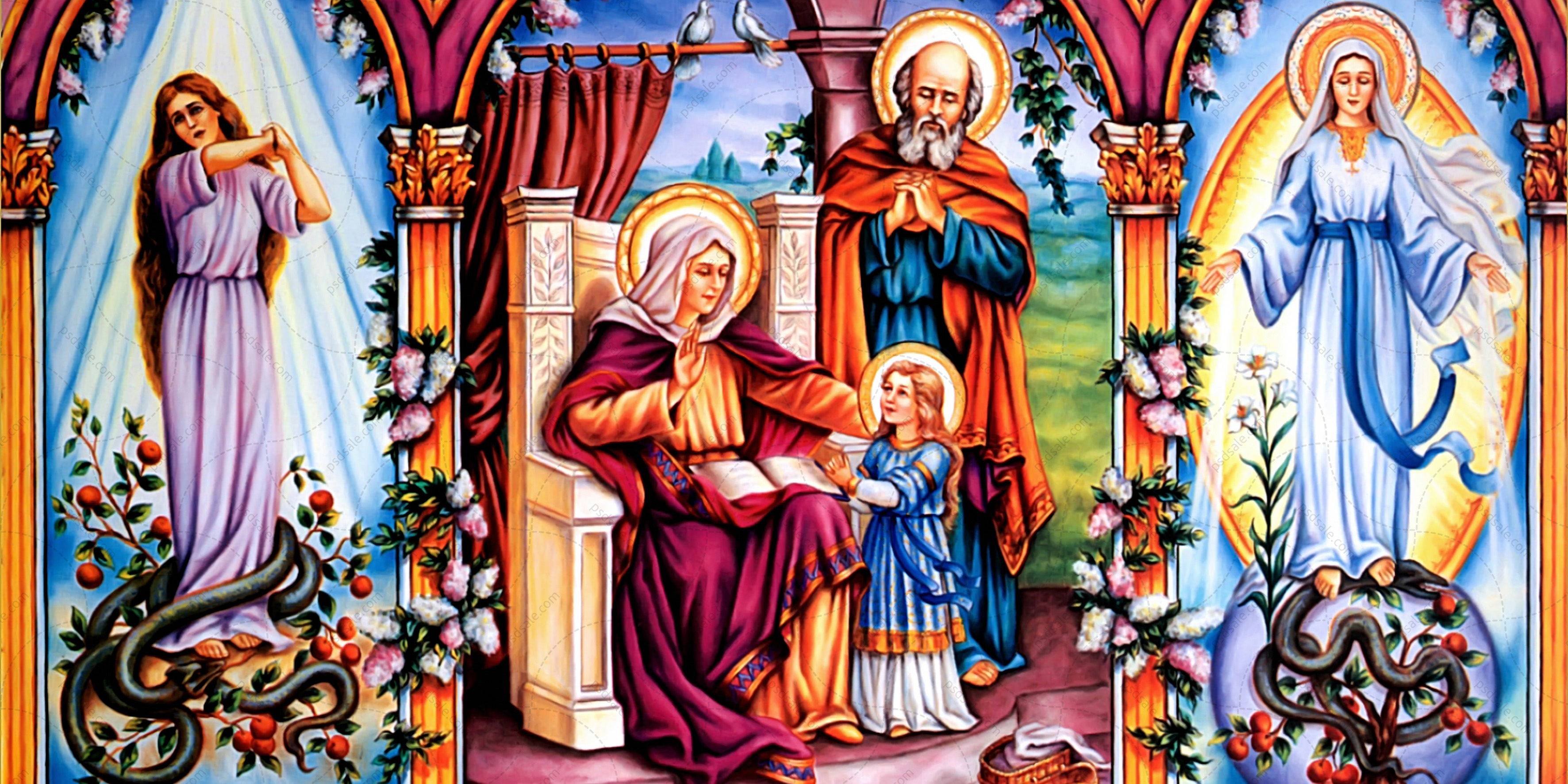 Иоаким и Анна, Дева Мария